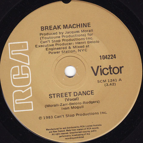 Break Machine – Street Dance (VG+/Generic) – 7", AU 1984