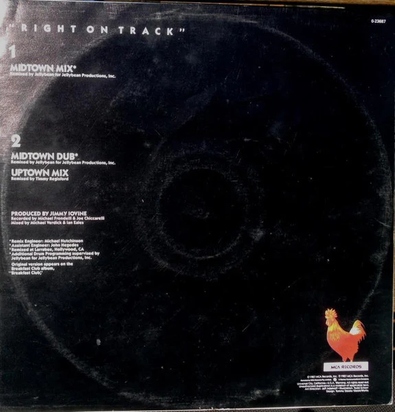 Breakfast Club – Right On Track (VG/VG+) – 12", AU 1987 - Image 2