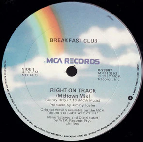 Breakfast Club – Right On Track (VG/VG+) – 12", AU 1987 - Image 6