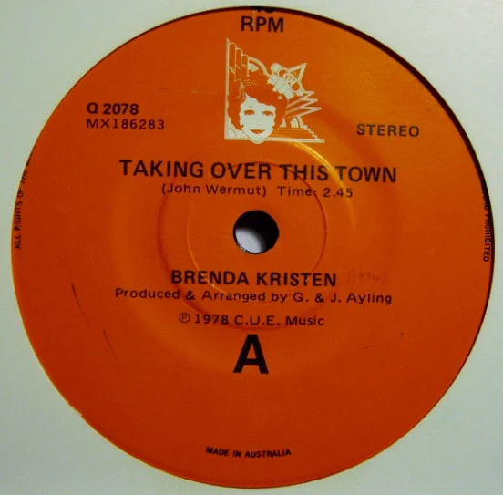 Brenda Kristen – Taking Over This Town (E/Generic) – 7", AU 1978