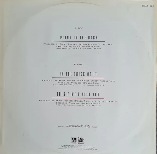 Brenda Russell – Piano In The Dark (VG/VG+) – 12", UK 1988 - Image 2