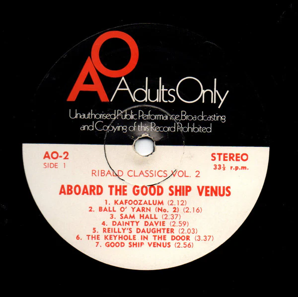Brendan Hanley, Brent Macdonald, Hans Georg – Aboard The Good Ship Venus (Ribald Classics Vol. 2) (E/VG+) – LP, AU 1970 - Image 3