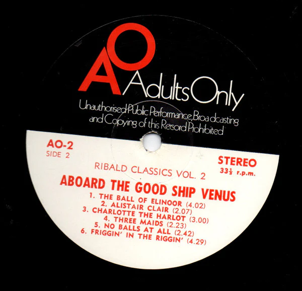 Brendan Hanley, Brent Macdonald, Hans Georg – Aboard The Good Ship Venus (Ribald Classics Vol. 2) (E/VG+) – LP, AU 1970 - Image 4