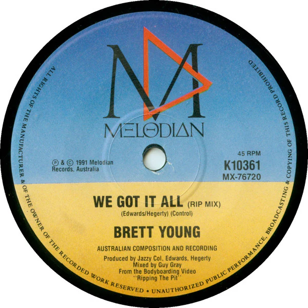 Brett Young – We Got It All (E/E) – 7", AU 1991 - Image 4