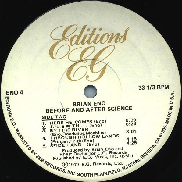 Brian Eno – Before And After Science (VG+/VG+) – LP, US 1981 - Image 4