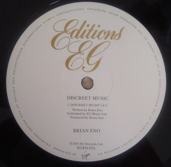 Brian Eno – Discreet Music (VG/VG+) – LP, UK 1987 - Image 3
