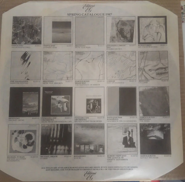 Brian Eno – Discreet Music (VG/VG+) – LP, UK 1987 - Image 5