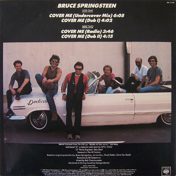 Bruce Springsteen – Cover Me (VG+/VG+) – 12", AU 1984 - Image 2