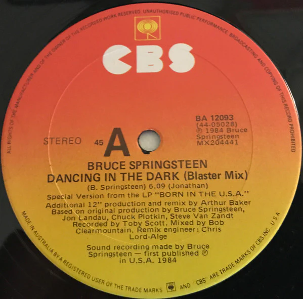 Bruce Springsteen – Dancing In The Dark (VG+/VG+) – 12", AU 1984 - Image 3