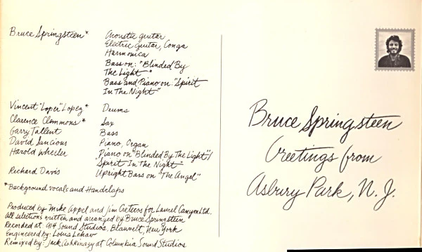 Bruce Springsteen – Greetings From Asbury Park, N.J. (E/VG+) – LP, US 1979 - Image 2
