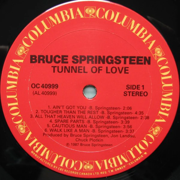Bruce Springsteen – Tunnel Of Love (VG+/VG+) – LP, CA 1987 - Image 3