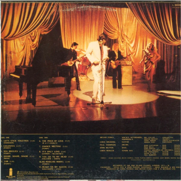 Bryan Ferry – Let's Stick Together (VG+/VG+) – LP, AU 1976 - Image 2