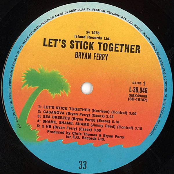 Bryan Ferry – Let's Stick Together (VG+/VG+) – LP, AU 1976 - Image 3