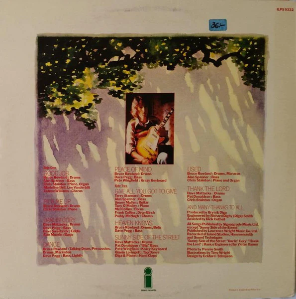 Bryn Haworth – Sunny Side Of The Street (VG+/VG+) – LP, UK - Image 2