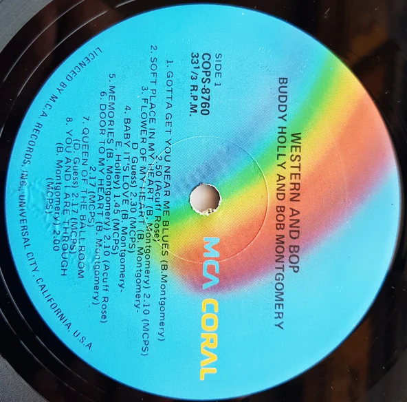 Buddy Holly, Bob Montgomery – Western And Bop (E/VG+) – LP, AU 1977 - Image 3