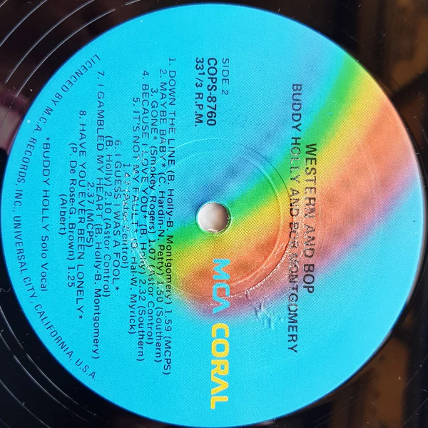 Buddy Holly, Bob Montgomery – Western And Bop (E/VG+) – LP, AU 1977 - Image 4