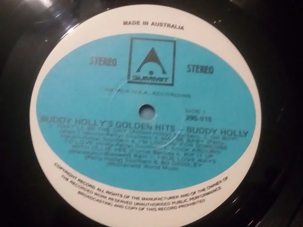 Buddy Holly – Buddy Holly's Golden Hits (VG+/VG+) – LP, AU - Image 4