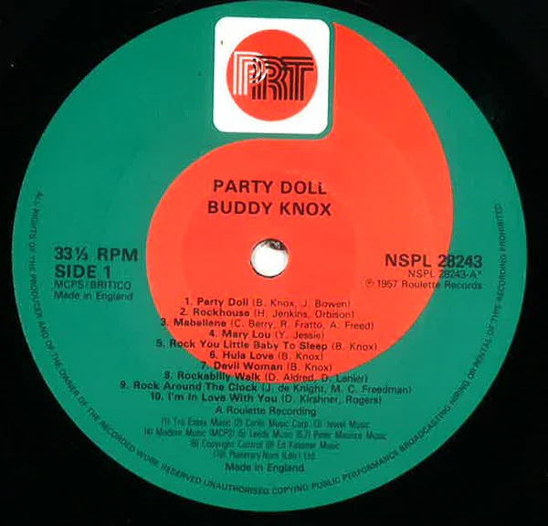 Buddy Knox – Party Doll (VG/VG+) – LP, UK - Image 3