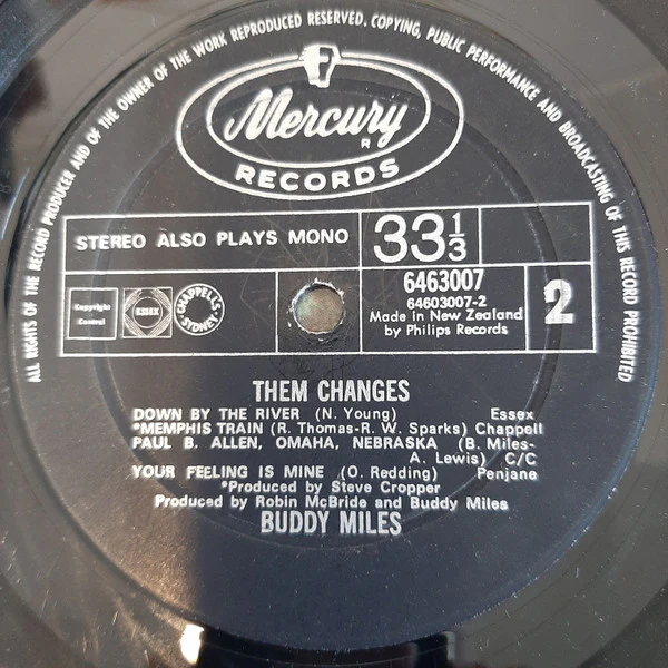 Buddy Miles – Them Changes (VG+/VG+) – LP, NZ 1970 - Image 4