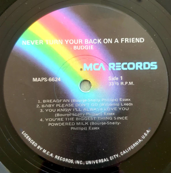 Budgie – Never Turn Your Back On A Friend (VG+/VG+) – LP, AU - Image 5