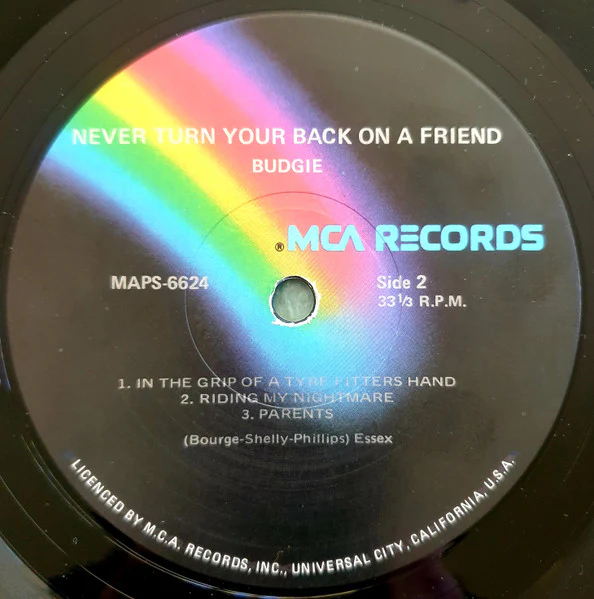 Budgie – Never Turn Your Back On A Friend (VG+/VG+) – LP, AU - Image 6