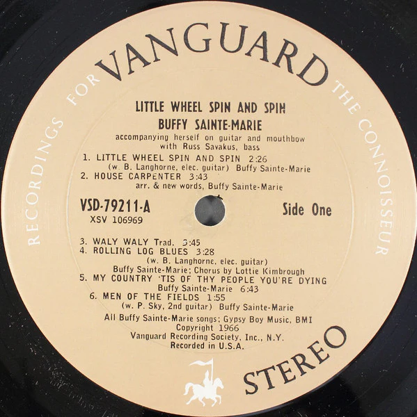 Buffy Sainte-Marie – Little Wheel Spin And Spin (VG/VG+) – LP, US 1968 - Image 3