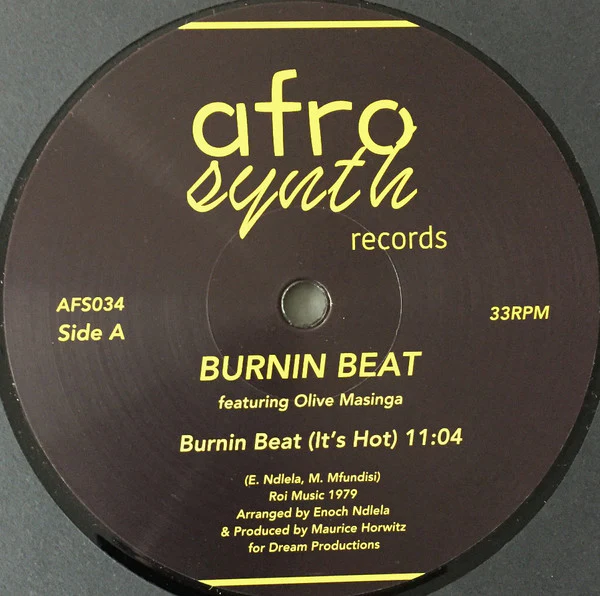 Burnin Beat, Olive Masinga – It's Hot (VG+/E) – 12", ZA 2017 - Image 3
