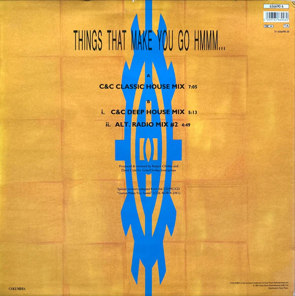 C + C Music Factory, Freedom Williams – Things That Make You Go Hmmm... (VG+/VG+) – 12", EU 1991 - Image 2