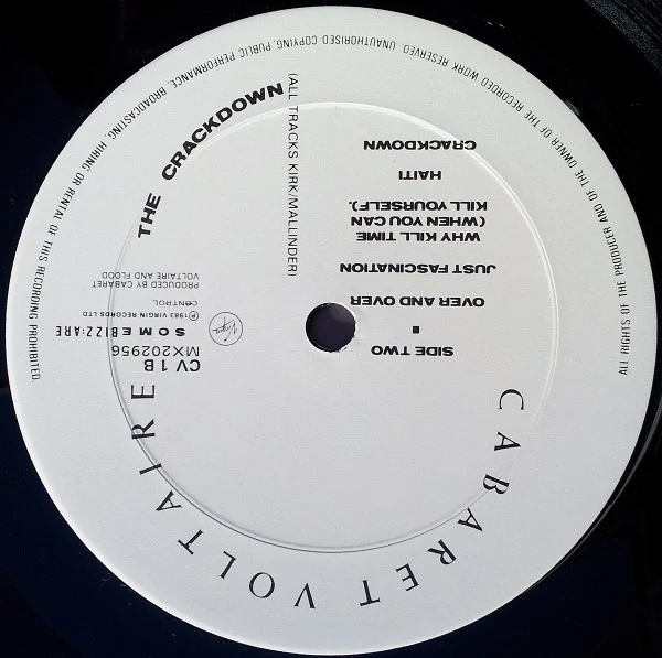 Cabaret Voltaire – The Crackdown (VG+/VG+) – LP, AU 1983 - Image 7