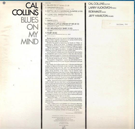 Cal Collins – Blues On My Mind (VG+/VG+) – LP, US 1979 - Image 2