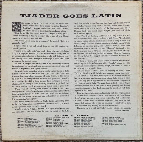 Cal Tjader Quintet – Tjader Goes Latin (VG+/VG) – LP, US - Image 2