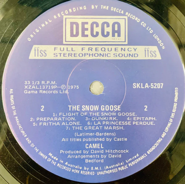 Camel – The Snow Goose (VG+/VG+) – LP, AU 1975 - Image 4