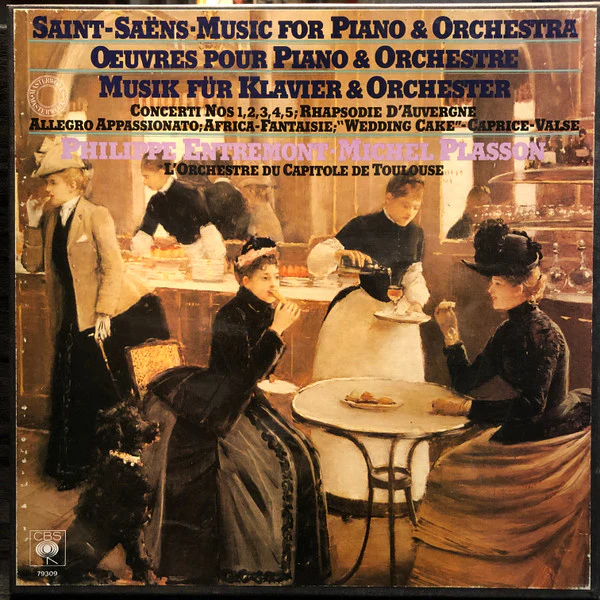 Camille Saint-Saëns, Philippe Entremont, Michel Plasson, Orchestre National Du Capitole De Toulouse – The 5 Piano Concertos - Rhapsodie D'Auvergne - "Wedding Cake" - Africa (E/VG+) – 3xLP, DE 1978