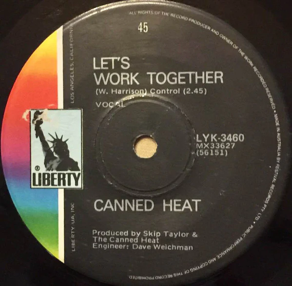 Canned Heat – Let's Work Together (VG+/Generic) – 7", AU