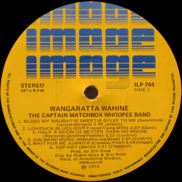 Captain Matchbox Whoopee Band – Wangaratta Wahine (VG+/VG+) – LP, AU 1974 - Image 6