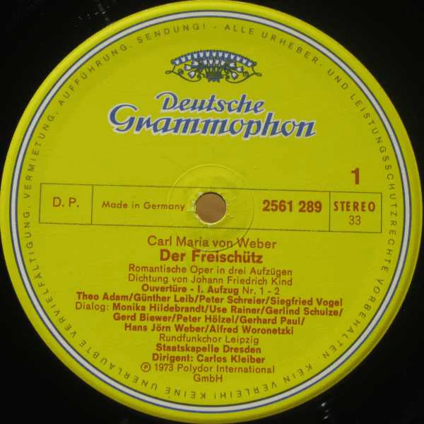 Carl Maria von Weber, Gundula Janowitz, Edith Mathis, Peter Schreier, Theo Adam, Staatskapelle Dresden, Carlos Kleiber – Der Freischütz (E/VG) – 3xLP, DE - Image 8