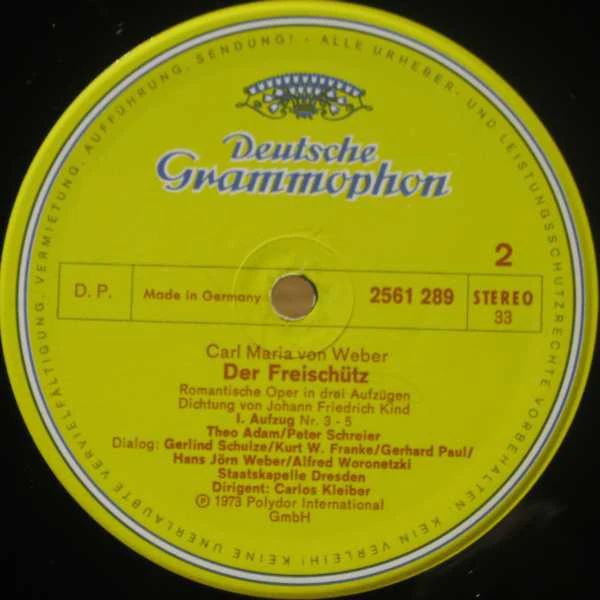 Carl Maria von Weber, Gundula Janowitz, Edith Mathis, Peter Schreier, Theo Adam, Staatskapelle Dresden, Carlos Kleiber – Der Freischütz (E/VG) – 3xLP, DE - Image 9
