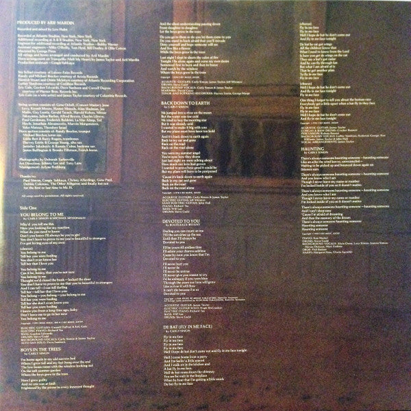 Carly Simon – Boys In The Trees (VG/VG+) – LP, AU 1978 - Image 4