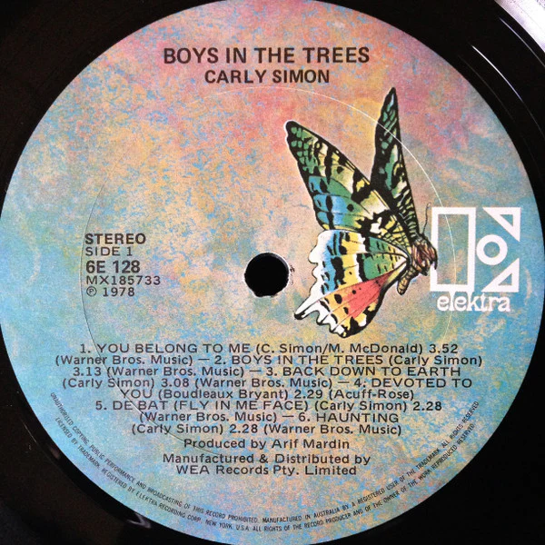 Carly Simon – Boys In The Trees (VG/VG+) – LP, AU 1978 - Image 6