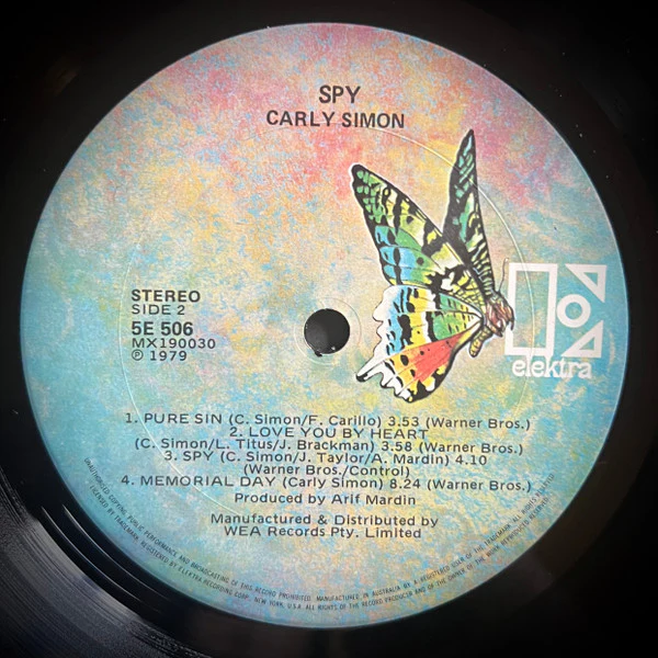 Carly Simon – Spy (E/VG+) – LP, AU 1979 - Image 5