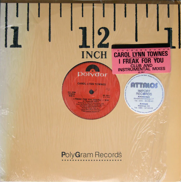 Carol Lynn Townes – I Freak For You (VG+/VG+) – 12", US 1985