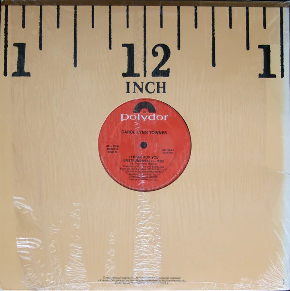 Carol Lynn Townes – I Freak For You (VG+/VG+) – 12", US 1985 - Image 2