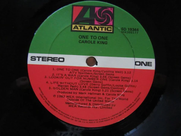 Carole King – One To One (E/VG+) – LP, AU - Image 5