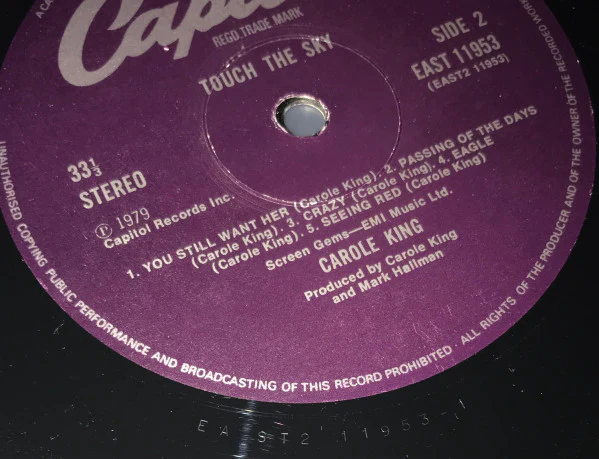 Carole King – Touch The Sky (E/VG+) – LP, UK 1979 - Image 8