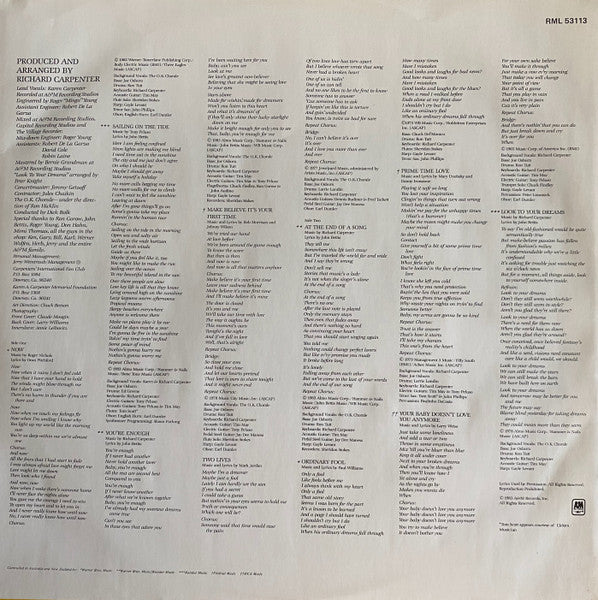 Carpenters – Voice Of The Heart (VG+/VG+) – LP, AU 1983 - Image 5