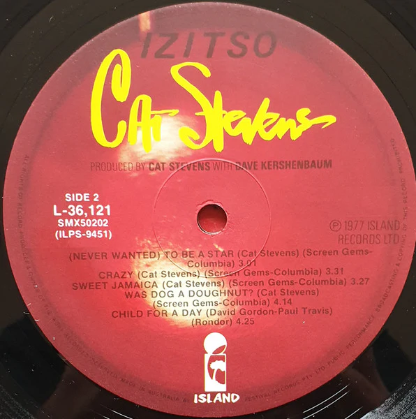 Cat Stevens – Izitso (VG/VG+) – LP, AU 1977 - Image 5