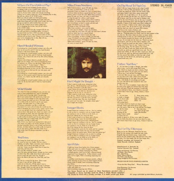 Cat Stevens – Tea For The Tillerman (VG/VG) – LP, AU 1970 - Image 3