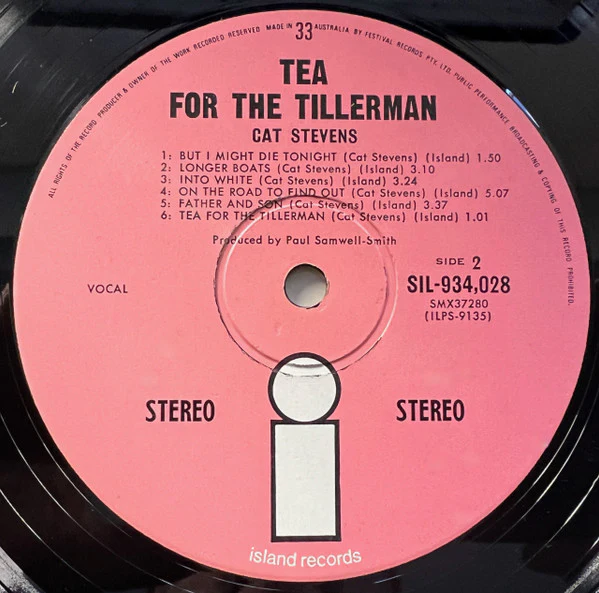Cat Stevens – Tea For The Tillerman (VG/VG) – LP, AU 1970 - Image 5