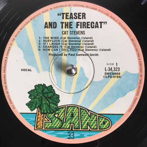 Cat Stevens – Teaser And The Firecat (VG/VG+) – LP, AU - Image 4