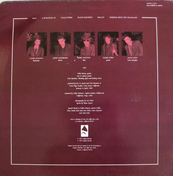 Cathedral Of Tears – Cathedral Of Tears (E/VG+) – LP, US 1984 - Image 2